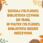 Zmiany w pracy biblioteki