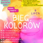 Bieg kolorów z piana party i dyską na plaży!