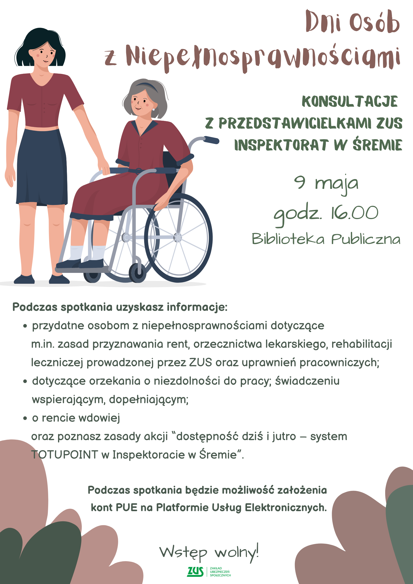 Skorzystaj z konsultacji z przedstawicielkami ZUS!