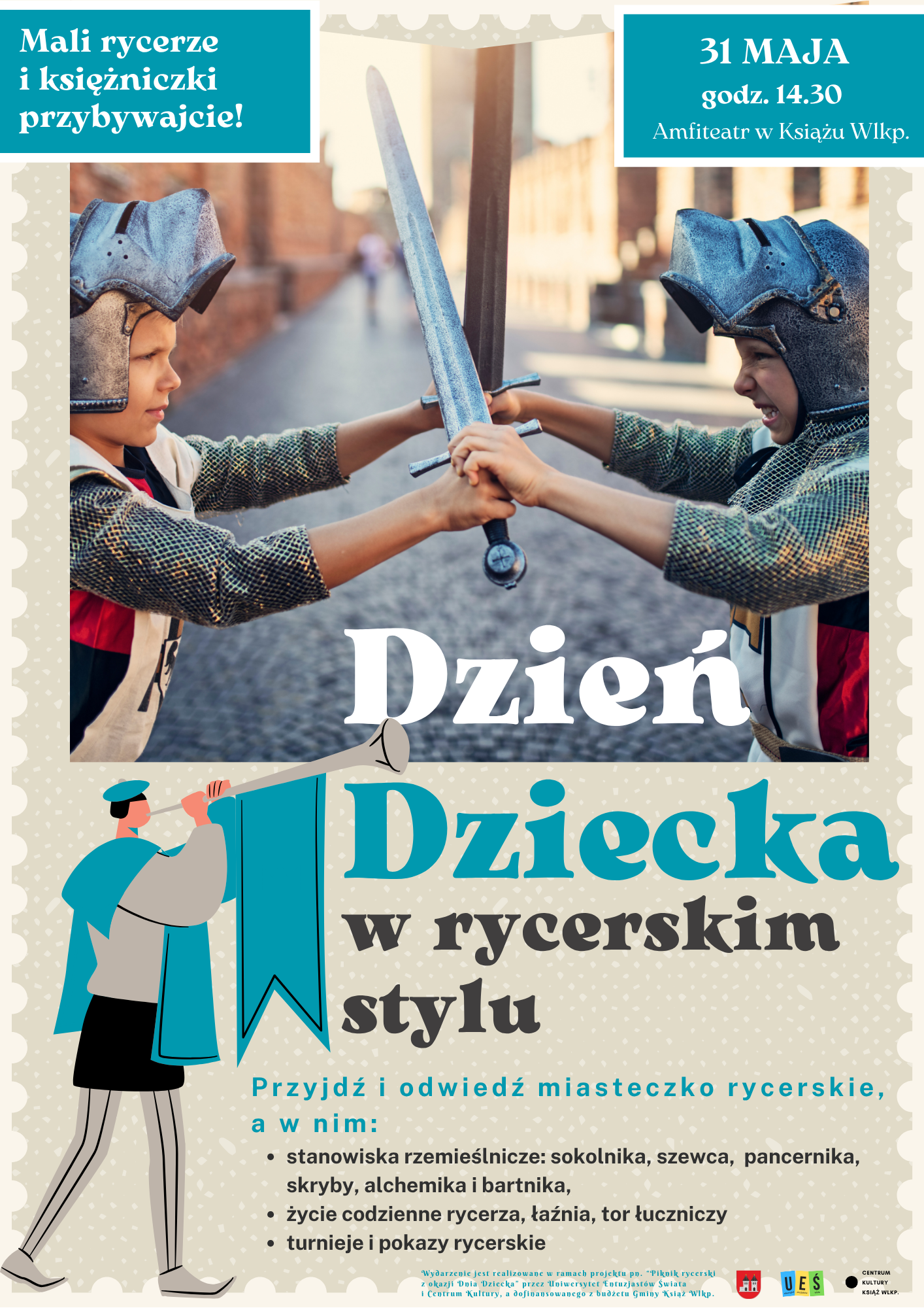 Mali rycerze i księżniczki przybywajcie w sobotę do ksiąskiego Amfiteatru!