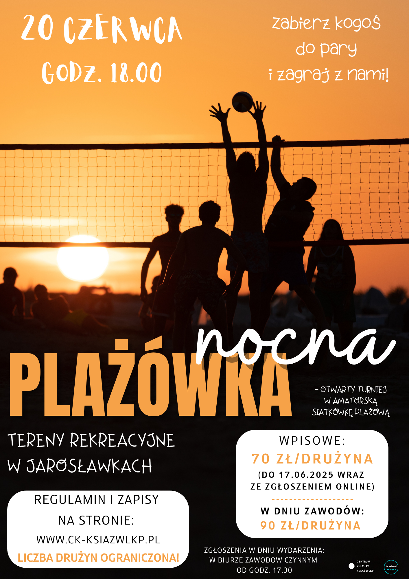 Zagraj w nocną plażówkę w Jarosławkach