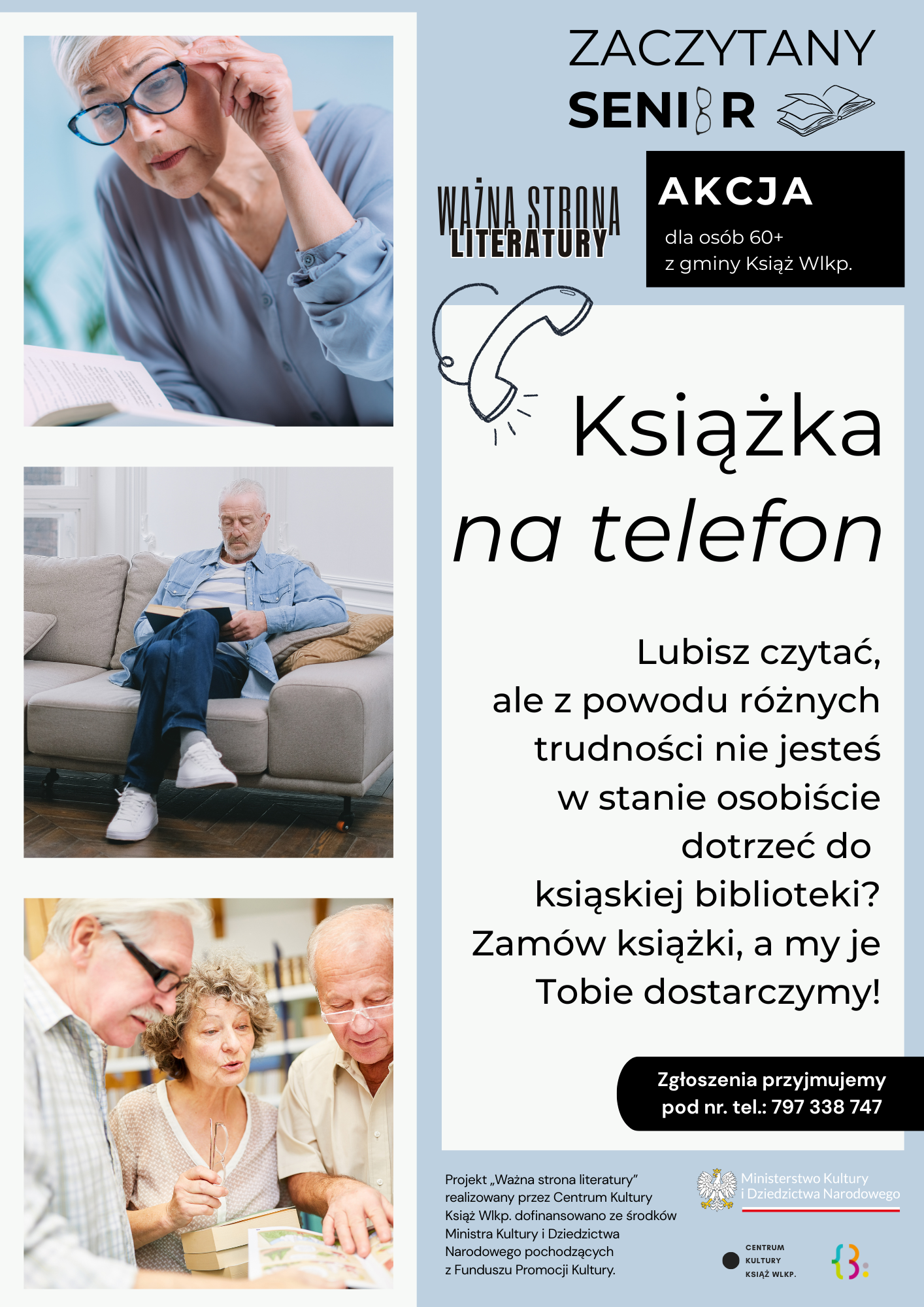 Seniorze zamów książkę przez telefon!