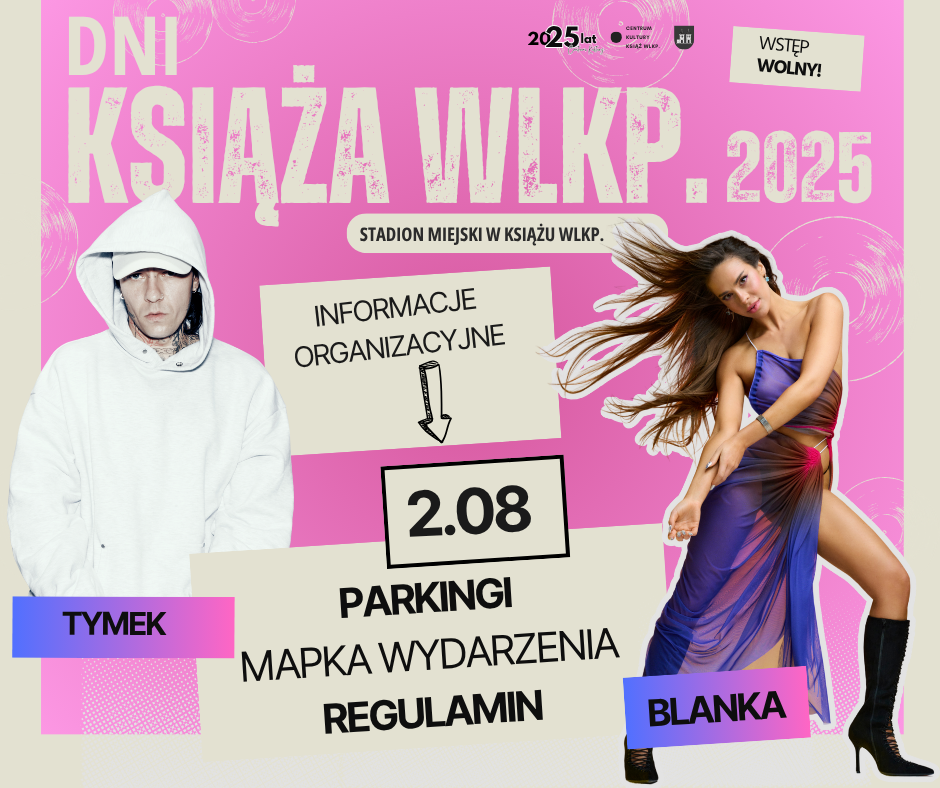 Wybierasz się w sobotę na Dni Książa Wlkp.'2025 - przeczytaj!