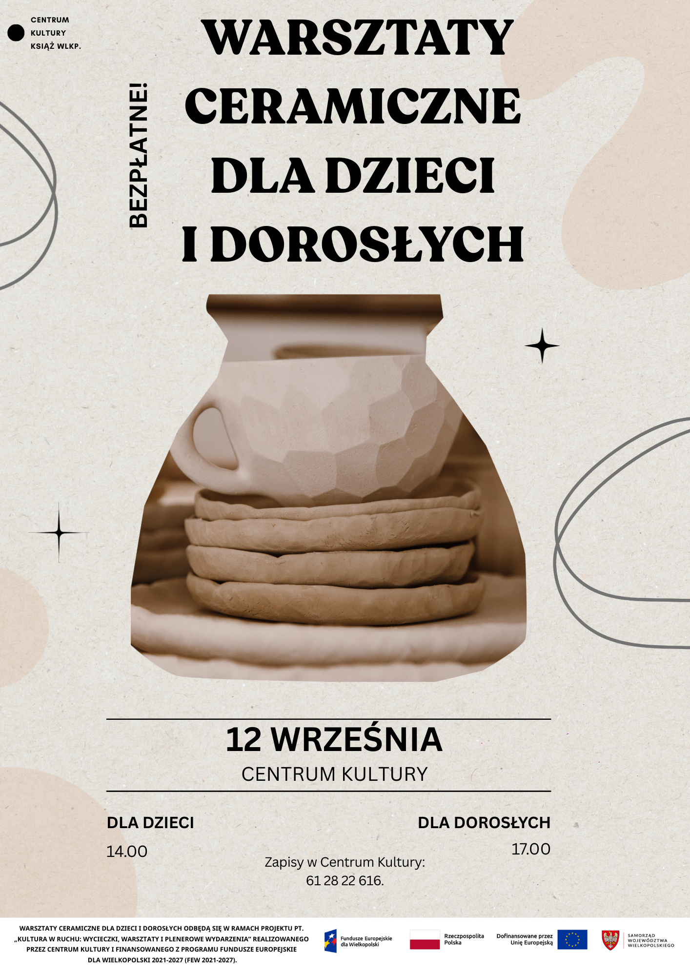 warsztaty ceramiczne dla dzieci i dorosłych – wrzesień 2025