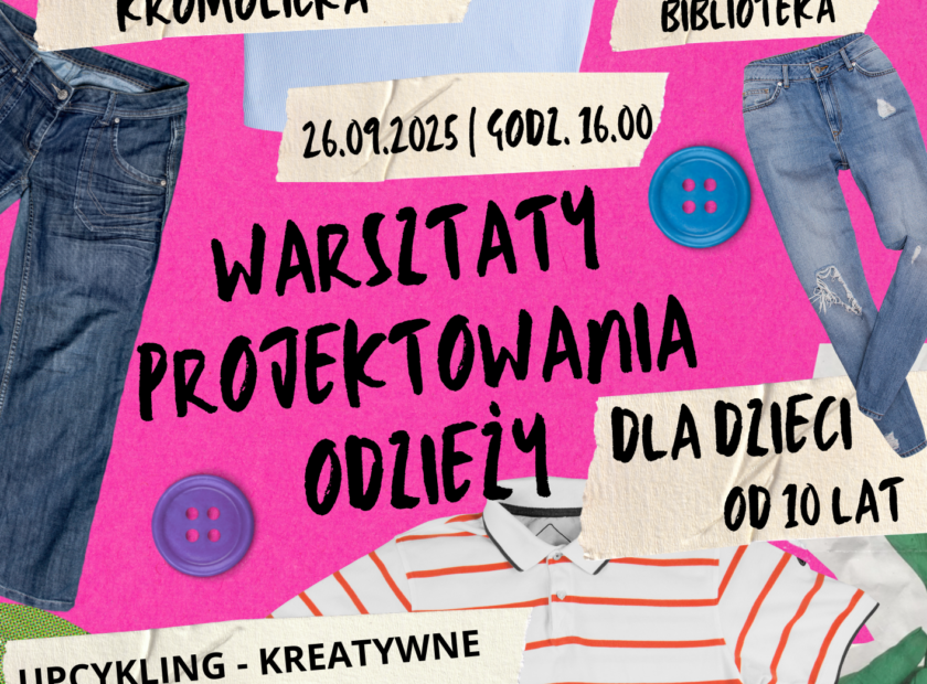 warsztaty projektowania odzieży dla dzieci – wrzesień 2025