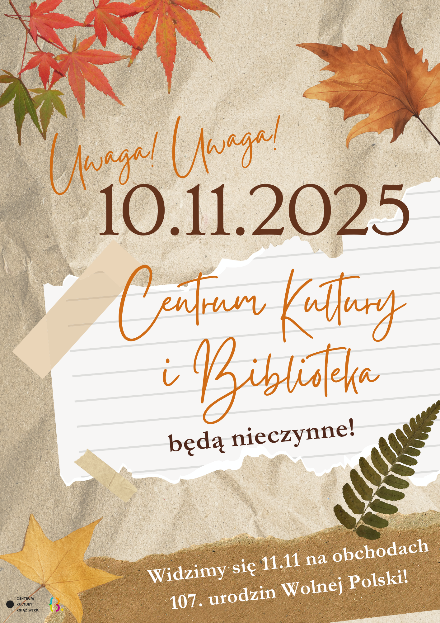 10 listopada nie pracujemy!