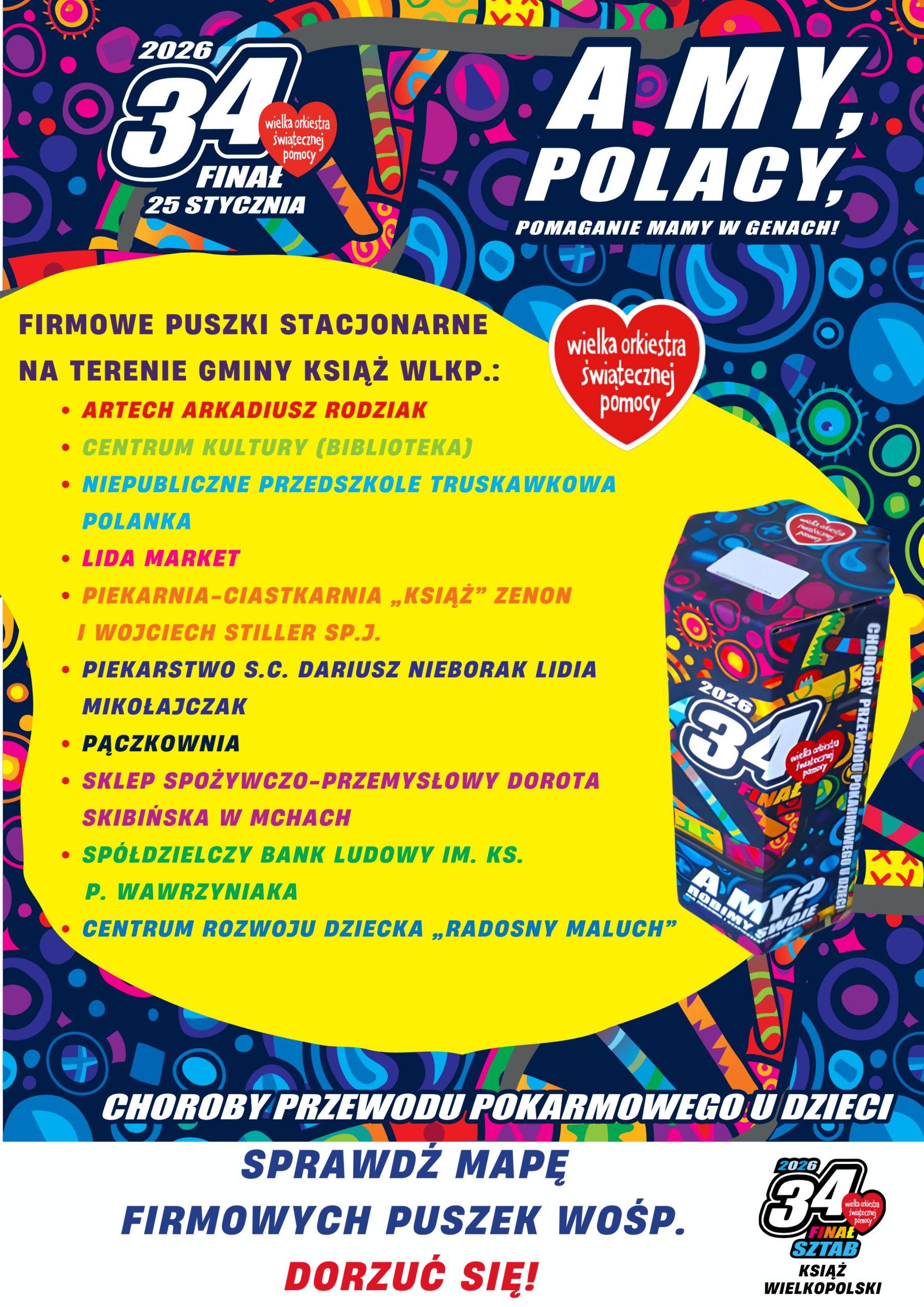 Sprawdź, gdzie są stacjonarne skarbonki WOŚP!