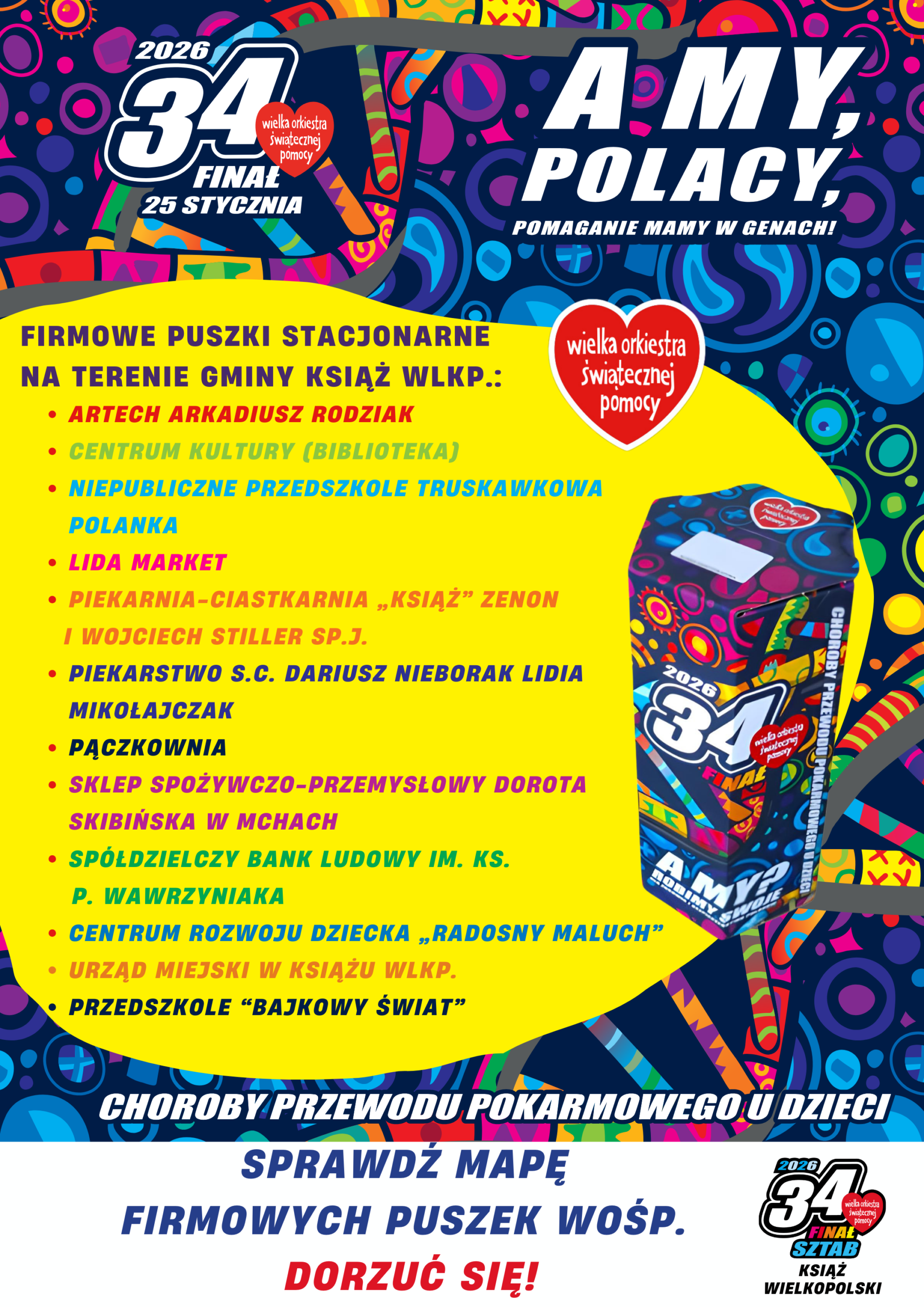 Nowy wykaz puszek stacjonarnych WOŚP!