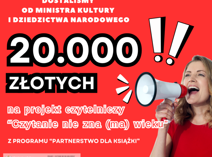 dofinansowanie Czytanie nie ma nie zna wieku