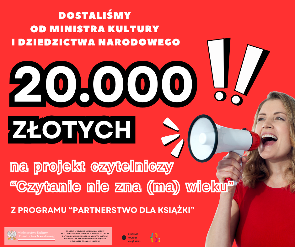 Dostaliśmy 20.000 zł na projekt czytelniczy!