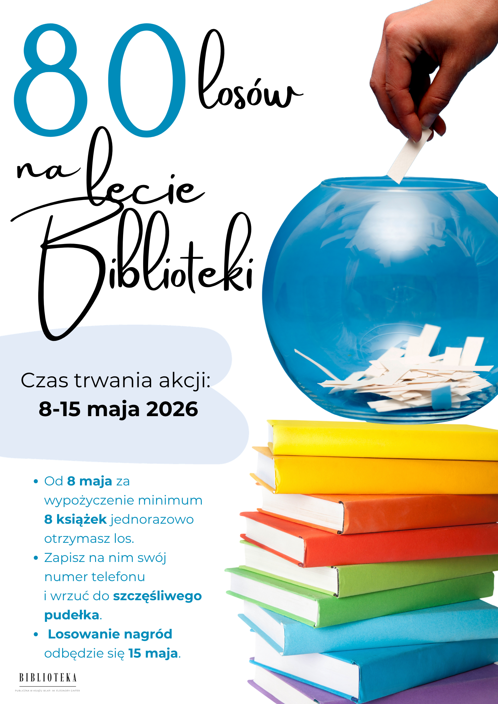 8 książek, 80 losów - spróbuj szczęścia!