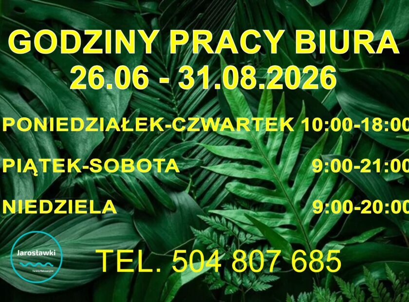 Godziny otwarcia SEZON 2026