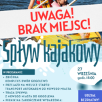 Uwaga! Skończyły się zapisy na spływ kajakowy!