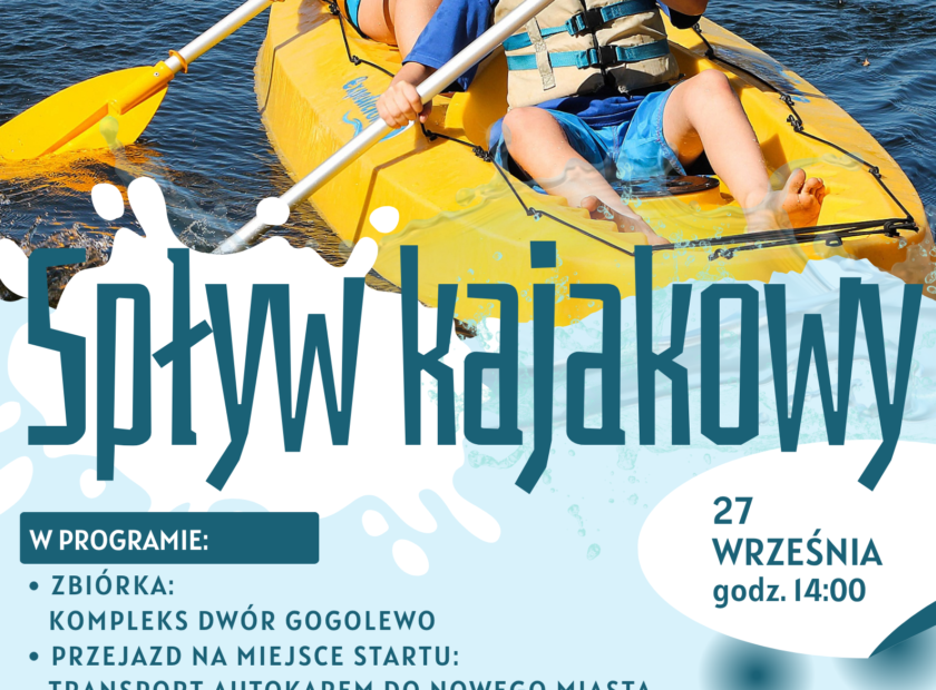spływ kajakowy 2026 plakat